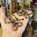 Fosilli Toprak Renk Kehribar Bebek Kolyesi - Hakiki Baltık Damla Kehribar (ipek-130)