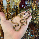 Fosilli Toprak Renk Kehribar Bebek Kolyesi - Hakiki Baltık Damla Kehribar (ipek-130)