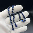 Mavi Nazar Boncuklu Kehribar Bebek Kolyesi - Hakiki Baltık Damla Kehribar Takı (ipek-532)