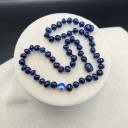 Mavi Nazar Boncuklu Kehribar Bebek Kolyesi - Hakiki Baltık Damla Kehribar Takı (ipek-532)