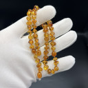 Karamel Renk Yuvarlak Kesim Kehribar Kolye - Hakiki Baltık Damla Kehribar Kadın Takısı (ipek-536)