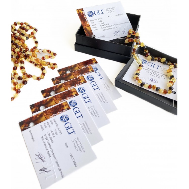 Ipek Kehribar Glt Sertifikali Unisex Kehribar Bebek Kolyesi Cok Renkli Multi Color Barok Kesim Kehribar Bebek Kolye Kilitli Vidali Klips Toka 32 00 33 00 Cm 0 3 Yas Standart Ipek 510